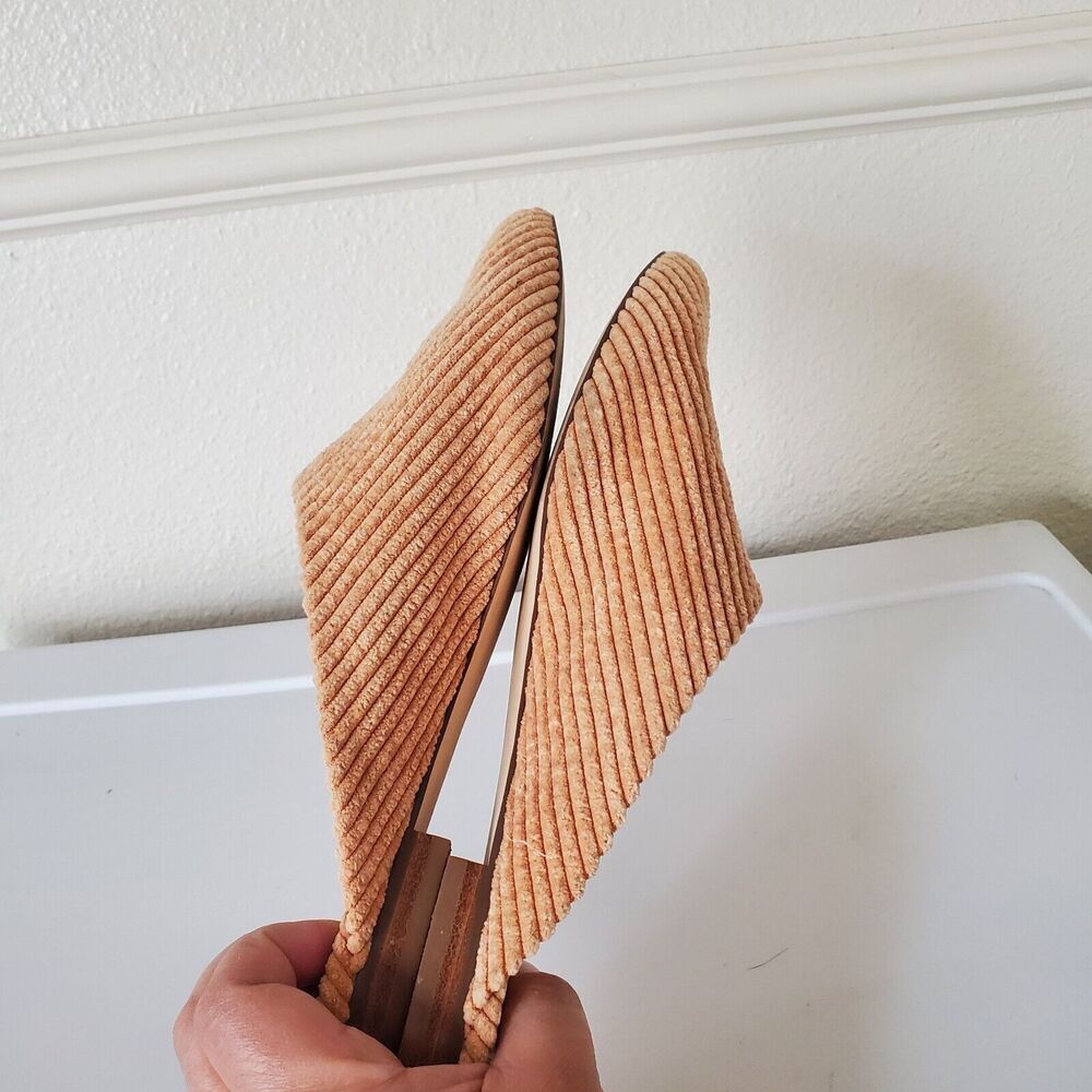 Coconuts‎ by Matisse Curdoroy Xander Flat Mules Natural Micro Cord Pointed-Toe - Picture 8 of 16